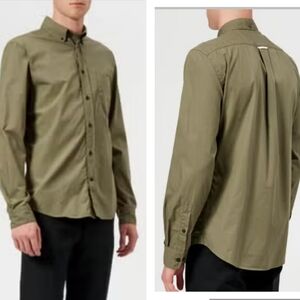 Acne Studios Men's Isherwood Soft Pop Shirt - Hunter Green size 46